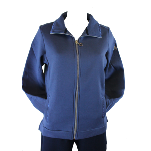 TUTA DONNA CAMPAGNOLO FELPATA APERTA CERNIERA CON TASCHE  PALESTRA SPORT GINNASTICA ART.8Q76463 AVIAZIONE
