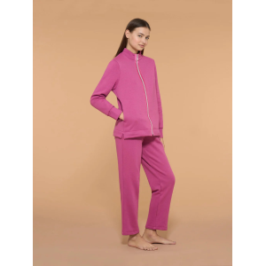 TUTA DONNA RAGNO felpata con collo alto in morbido misto cotone ART.DO06NU - Red VIOLET