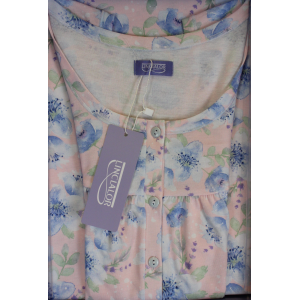 .CAMICIA NOTTE LINCLALOR ART.75169 SPALLA LARGA 100% COTONE MAGLINA TAGLIE FORTI E CALIBRATE FINO ALLA TG.60 