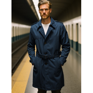 ..SOPRABITO UOMO  TRENCH  TRE QUARTI CON CINTURA TG.M-3XL