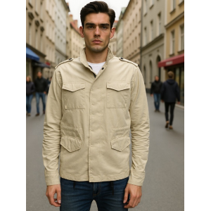 ..GIUBBOTTO UOMO  PURO COTONE PRIMAVERILE UNITO TIPO SAHARIANA FINO ALLA TG.3XL CON ZIP E BOTTONI ART.SV535-1025T AP
