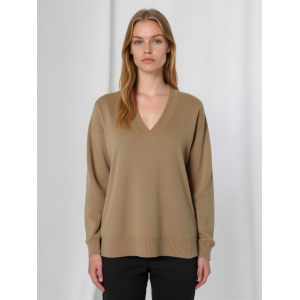 MAGLIONE DONNA SCOLLO A V MISTO LANA VISCOSA CASHMERE MADE IN ITALY ART.20221