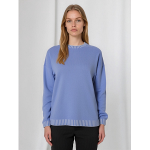 MAGLIONE DONNA SCOLLO GIROCOLLO MISTO LANA VISCOSA CASHMERE MADE IN ITALY ART.40311