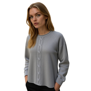 .GOLF DONNA GIROCOLLO LAVORATO  MISTO LANA VISCOSA CASHMERE MADE IN ITALY ART.40317