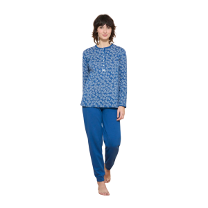 .PIGIAMA DONNA RAGNO  A SERAFINO di CALDO COTONE  ART.DN96N1