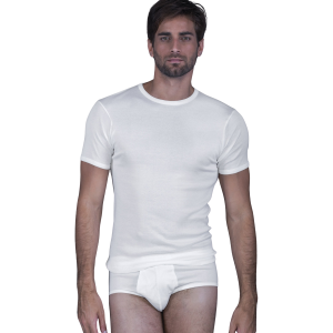 MAGLIA UOMO MEZZA MANICA FILO DI SCOZIA GIROCOLLO MADE IN ITALY ART.513 MORETTA