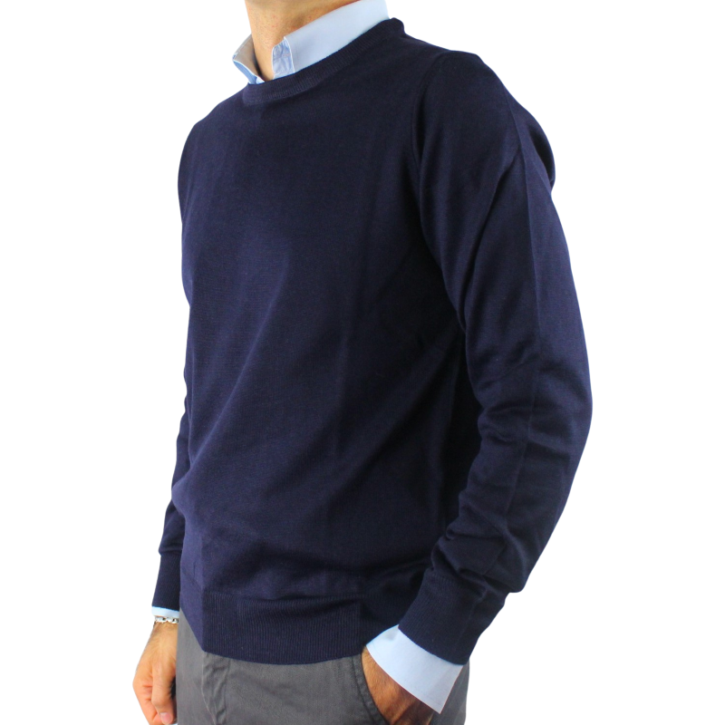 GOLF UOMO GIROCOLLO 100% LANA  SOTTOGIACCA PETTINATO FATTO IN ITALIA