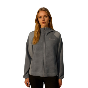 TUTA DONNA CAMPAGNOLO FELPATA APERTA CERNIERA CON TASCHE  PALESTRA SPORT GINNASTICA ART.8Q76466 GRIGIO