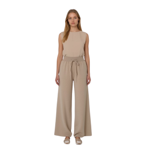 .PANTALONI DONNA MAGLIA TASCHE MISTO LANA VISCOSA CASHMERE MADE IN ITALY ART.20218