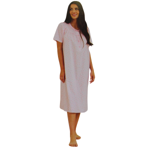 .CAMICIA NOTTE LINCLALOR IN STOFFA MANICA CORTA 100% COTONE MANICA RAGLAN SERAFINO ART.30864