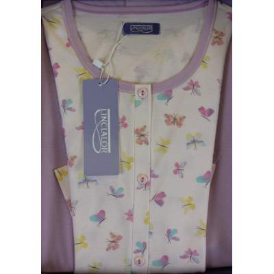 PIGIAMA DONNA LINCLALOR 100% COTONE APERTO MAGLINA TAGLIE FORTI E CALIBRATE  ART.75393