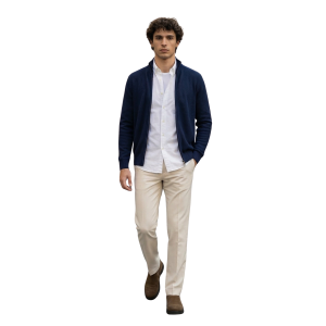 GIACCA UOMO ZIP PURO COTONE CHICCO DI RISO MADE IN ITALY TG.M-3XL