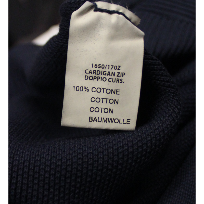 GIACCA UOMO ZIP PURO COTONE CHICCO DI RISO MADE IN ITALY TG.M-3XL