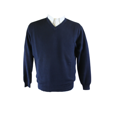 PULLOVER UOMO SCOLLO V PURO COTONE LAVORAZIONE A CHICCO DI RISO MADE IN ITALY
