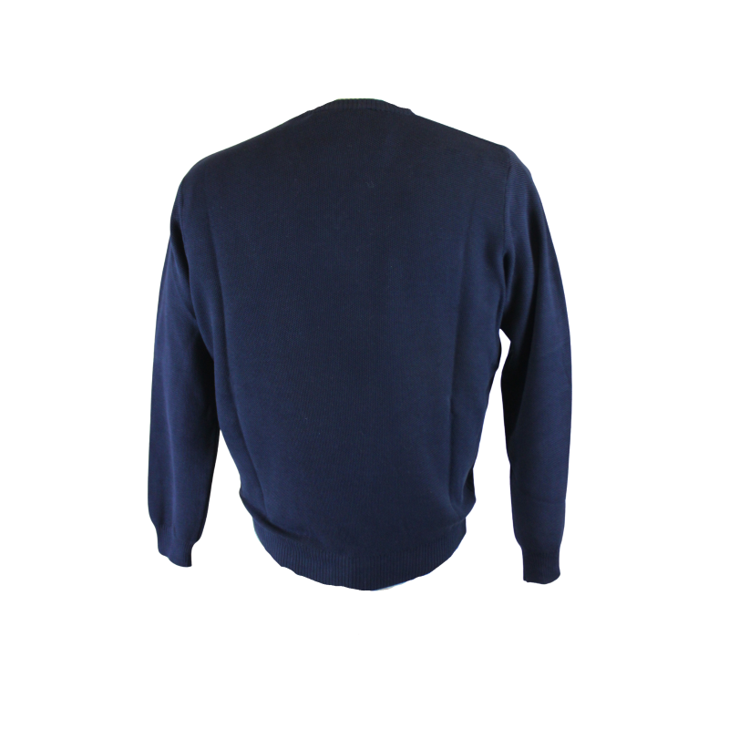PULLOVER UOMO SCOLLO V PURO COTONE LAVORAZIONE A CHICCO DI RISO MADE IN ITALY