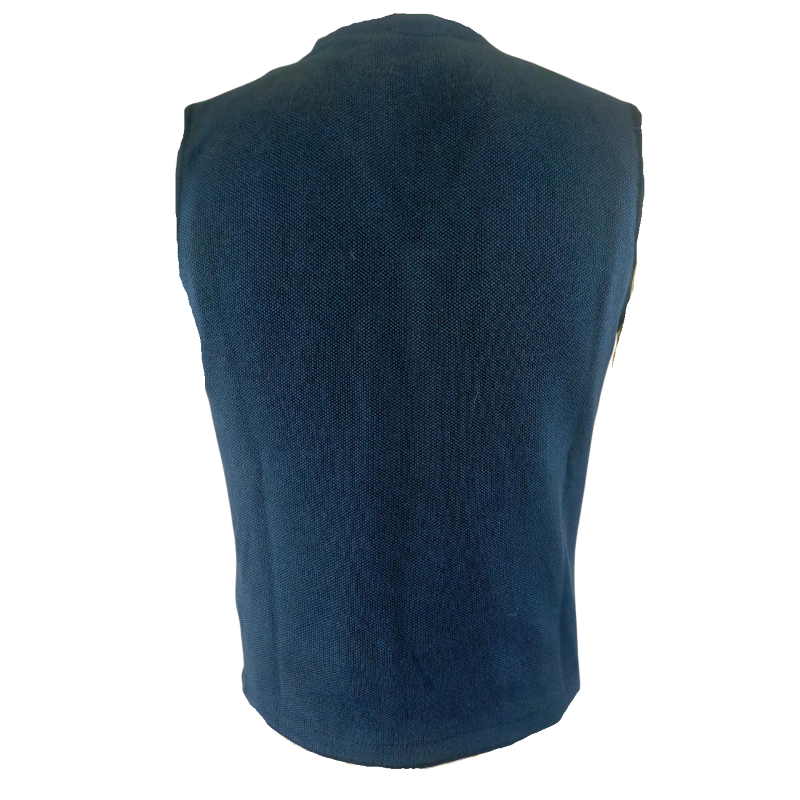 .GILET UOMO PANCIOTTO PURO COTONE MAGLIA OPERATA BORDATO MADE IN ITALY  ART.VADA