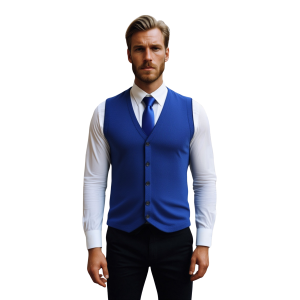 .GILET UOMO PANCIOTTO PURO COTONE MAGLIA OPERATA BORDATO MADE IN ITALY  ART.VADA