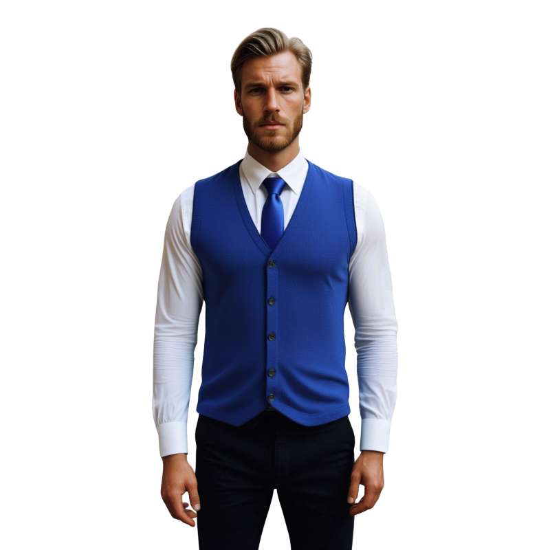 .GILET UOMO PANCIOTTO PURO COTONE MAGLIA OPERATA BORDATO MADE IN ITALY  ART.VADA