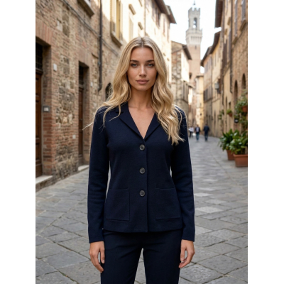 .GIACCA DONNA COLLO REVERSE PURO COTONE TASCHE MADE IN ITALY  ART.110