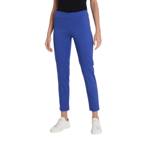 ..PANTALONE DONNA RAGNO CAPRI RASO DI COTONE FANTASIA ELASTICIZZATO CON SPACCHETTI HEXAGON  in Satin Power ART.DQ32PY