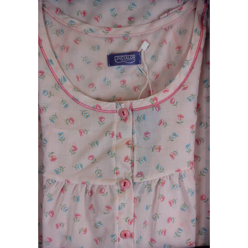 .CAMICIA NOTTE LINCLALOR  SPALLA LARGA 100% COTONE MUSSOLA STOFFA TAGLIE FORTI ART.30865