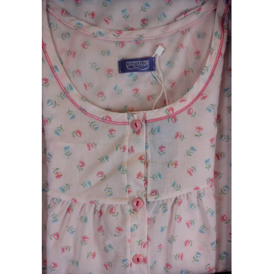 .CAMICIA NOTTE LINCLALOR  SPALLA LARGA 100% COTONE MUSSOLA STOFFA TAGLIE FORTI ART.30865