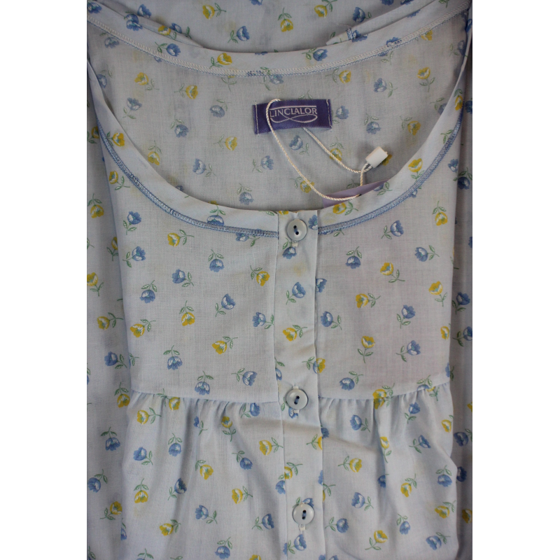 .CAMICIA NOTTE LINCLALOR  SPALLA LARGA 100% COTONE MUSSOLA STOFFA TAGLIE FORTI ART.30865