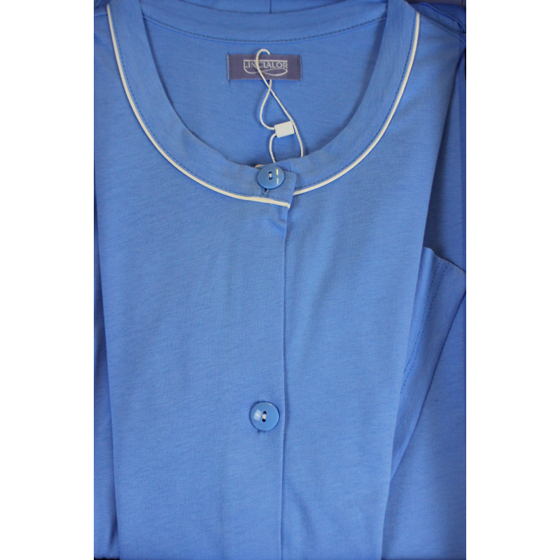 .VESTAGLIA DONNA MAGLINA DI PURO COTONE LEGGERO LINCLALOR BOTTONI ART.71536