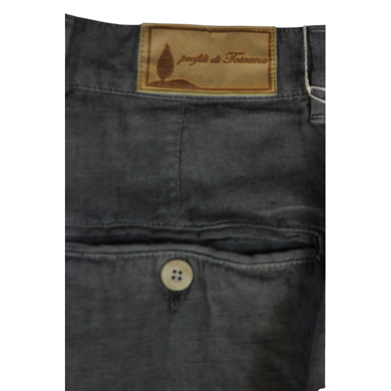 .PANTALONE UOMO PURO LINO CHINO MADE IN ITALY VITA REGOLARE GAMBA DRITTA ART.CASTIGLIONCELLO