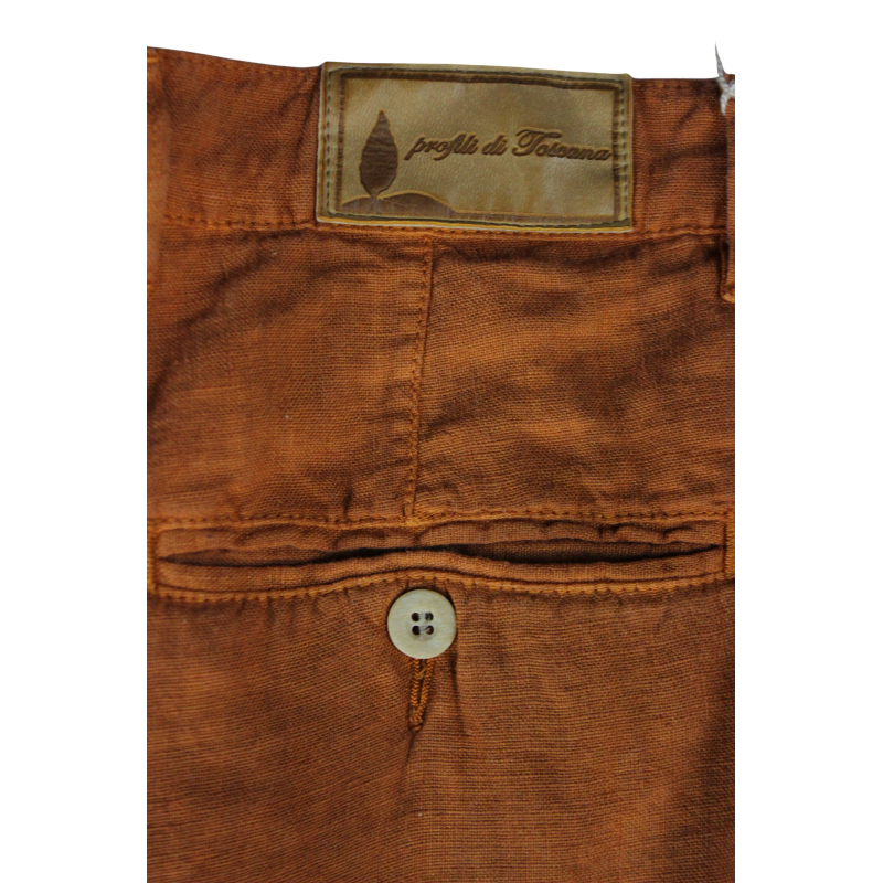 .PANTALONE UOMO PURO LINO CHINO MADE IN ITALY VITA REGOLARE GAMBA DRITTA ART.CASTIGLIONCELLO