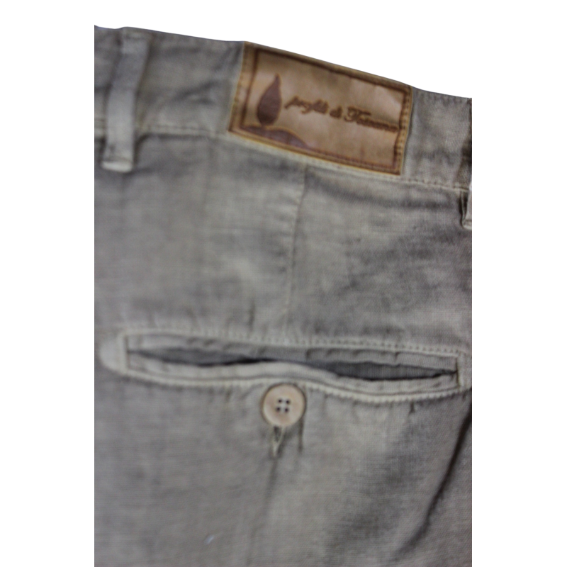 .PANTALONE UOMO PURO LINO CHINO MADE IN ITALY VITA REGOLARE GAMBA DRITTA ART.CASTIGLIONCELLO