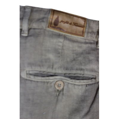 .PANTALONE UOMO PURO LINO CHINO MADE IN ITALY VITA REGOLARE GAMBA DRITTA ART.CASTIGLIONCELLO