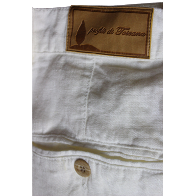 .PANTALONE UOMO PURO LINO CHINO MADE IN ITALY VITA REGOLARE GAMBA DRITTA ART.CASTIGLIONCELLO