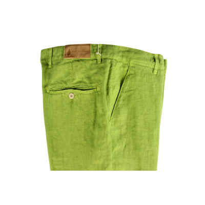 .PANTALONE UOMO PURO LINO CHINO MADE IN ITALY VITA REGOLARE GAMBA DRITTA ART.CASTIGLIONCELLO