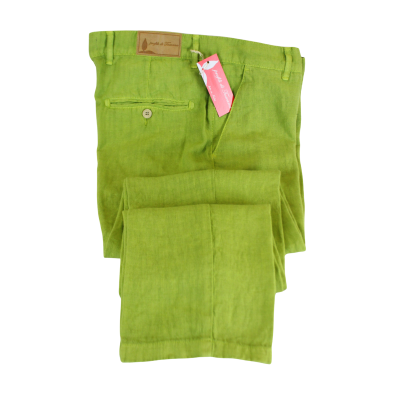 .PANTALONE UOMO PURO LINO CHINO MADE IN ITALY VITA REGOLARE GAMBA DRITTA ART.CASTIGLIONCELLO