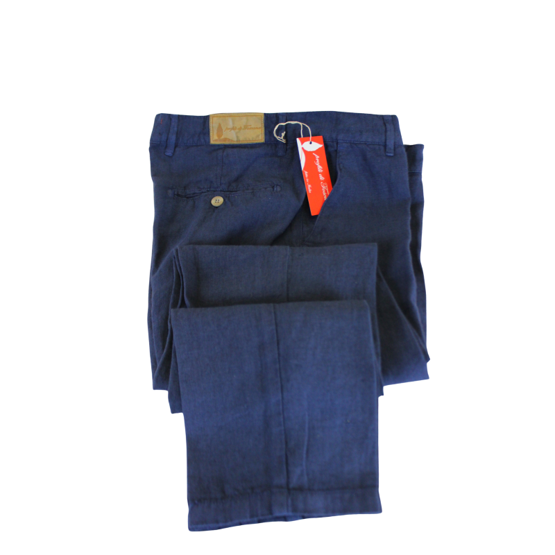 .PANTALONE UOMO PURO LINO CHINO MADE IN ITALY VITA REGOLARE GAMBA DRITTA ART.CASTIGLIONCELLO