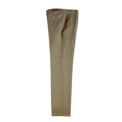 .PANTALONE UOMO PURO LINO CHINO MADE IN ITALY VITA REGOLARE GAMBA DRITTA ART.CASTIGLIONCELLO