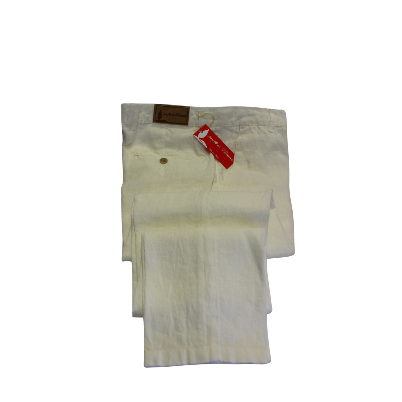 .PANTALONE UOMO PURO LINO CHINO MADE IN ITALY VITA REGOLARE GAMBA DRITTA ART.CASTIGLIONCELLO