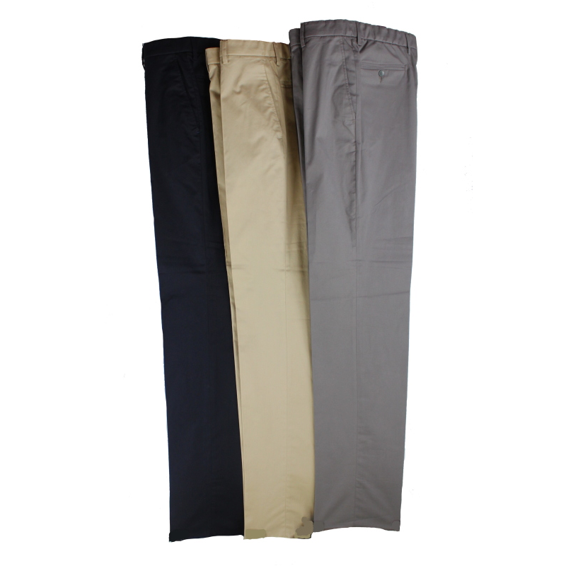 .UOMO PANTALONE GAMBA ASCIUTTA COTONE ELASTICIZZATO  VITA ALTA CINTOLO CON ELASTICO TG. 46-62