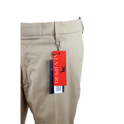 .UOMO PANTALONE GAMBA ASCIUTTA COTONE ELASTICIZZATO  VITA ALTA CINTOLO CON ELASTICO TG. 46-62