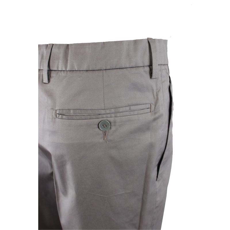 .UOMO PANTALONE GAMBA ASCIUTTA COTONE ELASTICIZZATO  VITA ALTA CINTOLO CON ELASTICO TG. 46-62