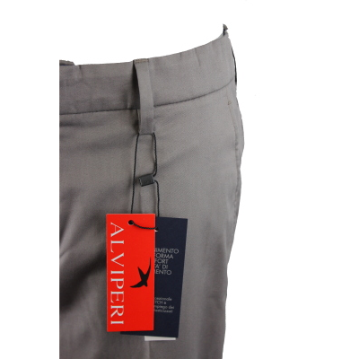 .UOMO PANTALONE GAMBA ASCIUTTA COTONE ELASTICIZZATO  VITA ALTA CINTOLO CON ELASTICO TG. 46-62