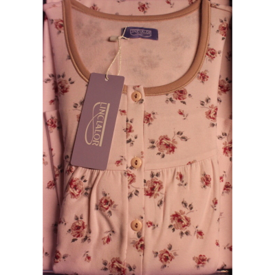 CAMICIA NOTTE LINCLALOR CALDO COTONE ART.92411 MANICA RAGLAN 100% COTONE MAGLINA TAGLIE FORTI  FINO ALLA TG.64 