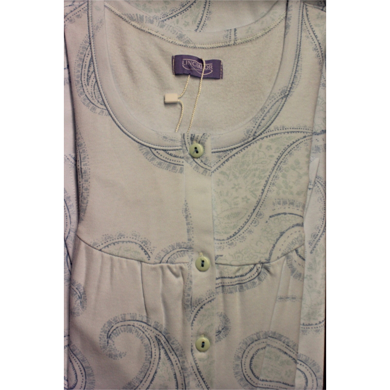 CAMICIA NOTTE LINCLALOR FINO TG 60 CALDO COTONE ART.92406 COTONE 100%  TAGLIE FORTI E MANICA RAGLAN