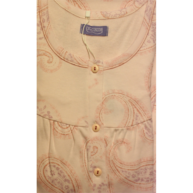CAMICIA NOTTE LINCLALOR FINO TG 60 CALDO COTONE ART.92406 COTONE 100%  TAGLIE FORTI E MANICA RAGLAN