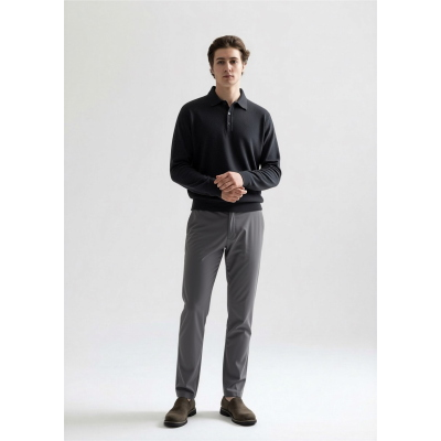 MAGLIA UOMO POLO 90% LANA 10% CASHMERE MADE IN ITALY 3 BOTTONI