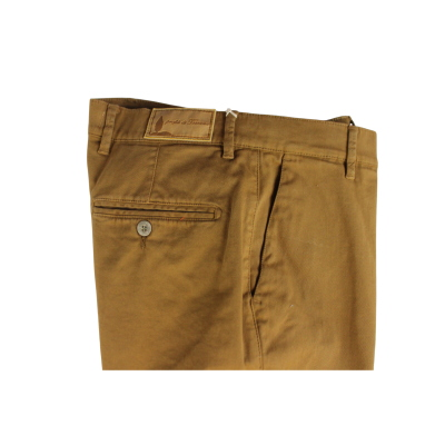 .UOMO PANTALONE CHINO MADE IN ITALY VITA REGOLARE GAMBA DRITTA COTONE ELASTICIZZATO 4 STAGIONI ART.FIRENZE