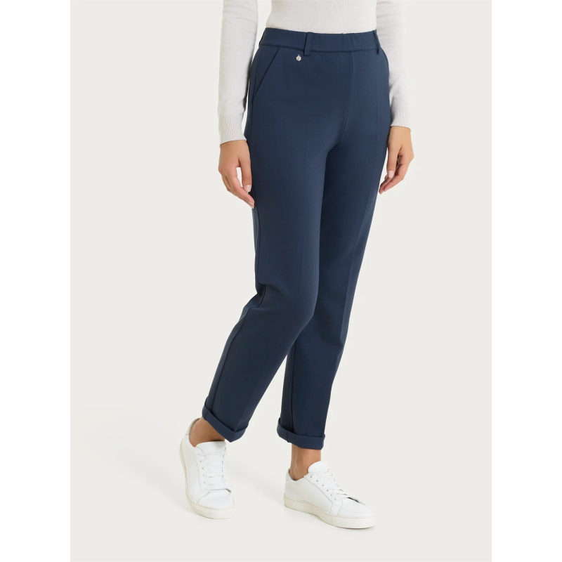 PANTALONE DONNA RAGNO dritto con tasche in Compact con Cashmere ART.DR25PP