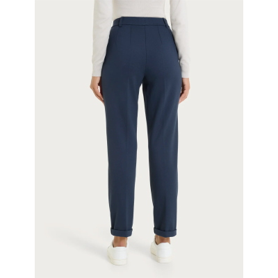 PANTALONE DONNA RAGNO dritto con tasche in Compact con Cashmere ART.DR25PP