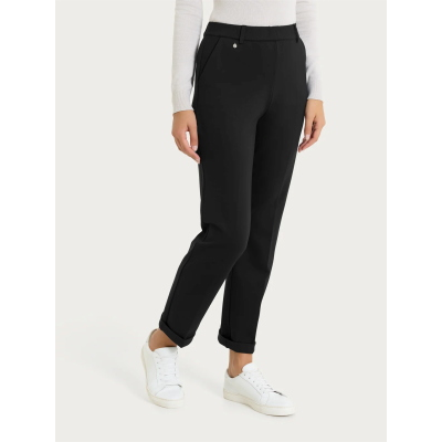 PANTALONE DONNA RAGNO dritto con tasche in Compact con Cashmere ART.DR25PP